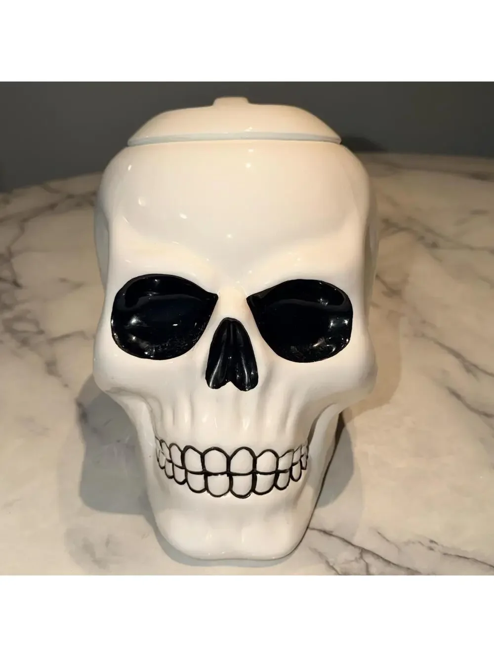 Skull Ceramic Large Cookie Jar 2008 Target 9